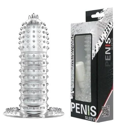 13 cm Kabartmalı Güçlü Uyarıcı Dildo Uzatmalı Penis Kılıfı - Görsel 6