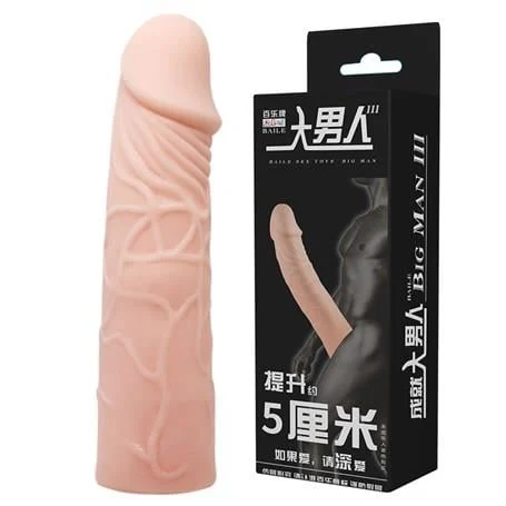 6cm Dolgulu Damarlı Ekstra Uzun Penis Kılıfı - Görsel 6