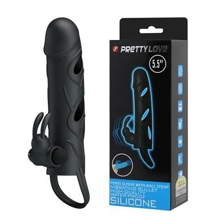 Titreşimli Klitoral Uyarıcılı Uzatmalı Penis Kılıfı Zenci Penis - Görsel 8