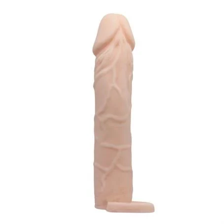 6 Cm Dolgulu Realistik Uzatmalı Penis Kılıfı Dildo Ten Rengi Penis - Görsel 2