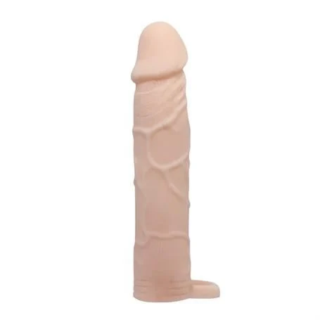 6 Cm Dolgulu Realistik Uzatmalı Penis Kılıfı Dildo Ten Rengi Penis - Görsel 3