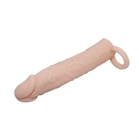 6 Cm Dolgulu Realistik Uzatmalı Penis Kılıfı Dildo Ten Rengi Penis - Görsel 5