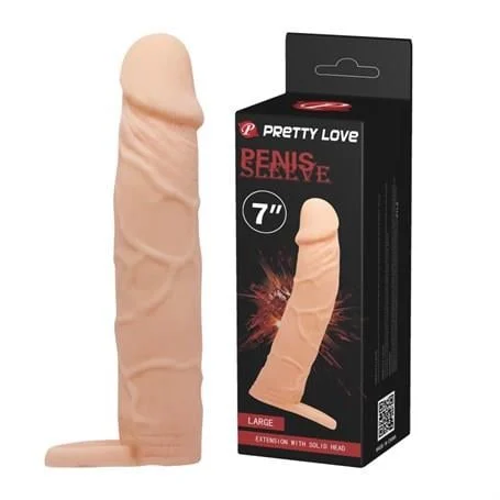 6 Cm Dolgulu Realistik Uzatmalı Penis Kılıfı Dildo Ten Rengi Penis - Görsel 9