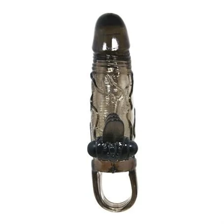 4 cm Uzatmalı Anal Vajinal ve Klitoral Uyarıcılı Titreşimli Penis Kılıfı - Görsel 3