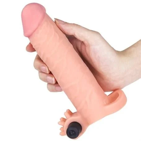 3 cm Uzatmalı Realistik Titreşimli Penis Kılıfı XTender - Görsel 2