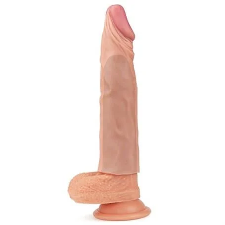 Pleasure Extender 5 cm Dolgulu Premium Ten Rengi Silikon Penis Kılıfı - Görsel 3