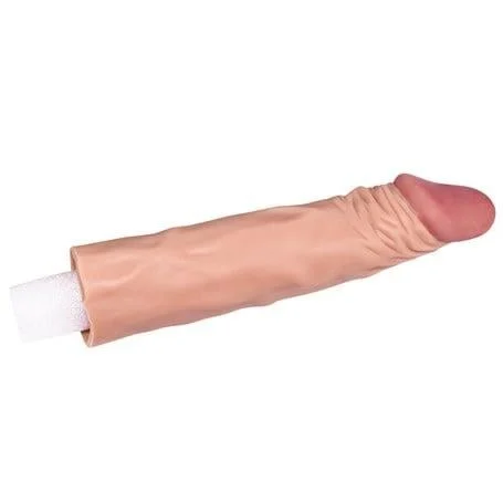 Pleasure Extender 5 cm Dolgulu Premium Ten Rengi Silikon Penis Kılıfı - Görsel 5