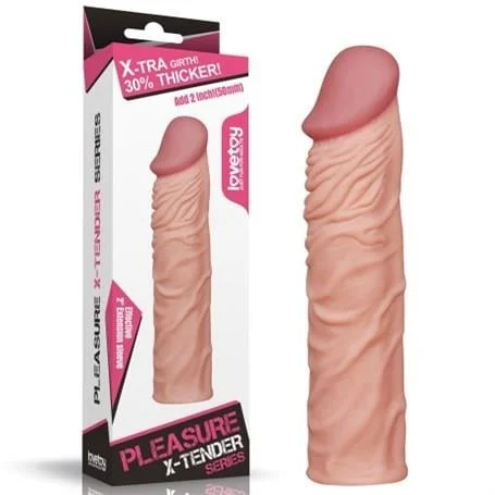 Nature Extender 5 cm Dolgulu Premium Ten Rengi Silikon Penis Kılıfı - Görsel 6