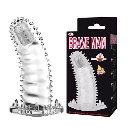 4 cm Uzatmalı Eğik Titreşimli Şeffaf Penis Kılıfı - Görsel 5