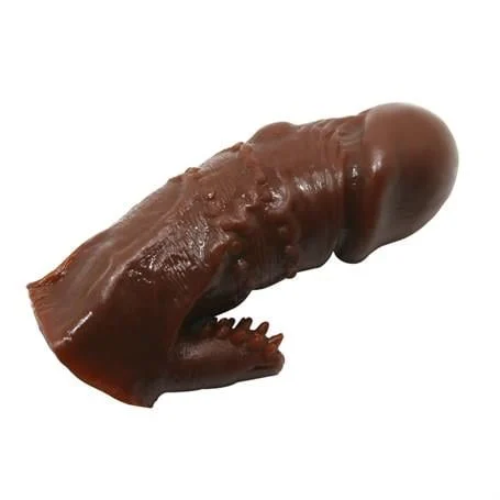 Klitoral Uyarıcılı Tırtıklı Damarlı Penis Kılıfı - Görsel 5